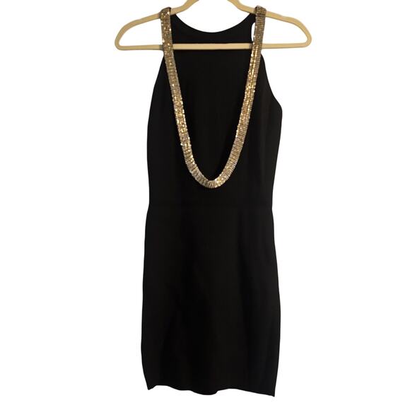 Endless Rose Black Halter Dress with Rhinestone Accents - Picture 2 of 2
